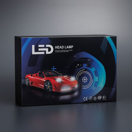 🚗 6-in-1 Multi-Color LED Car Headlight with Flasher – Stylish, Safe & Brightest