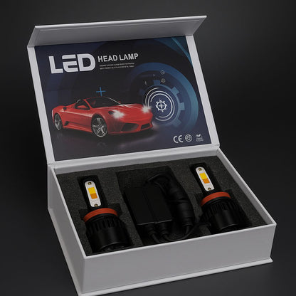 🚗 6-in-1 Multi-Color LED Car Headlight with Flasher – Stylish, Safe & Brightest